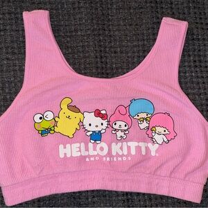 Hello Kitty and Friends Pink Knit Sports Bra Tank